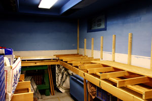 Lower level during construction